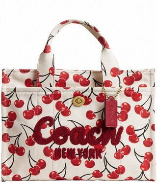 COACH Cargo Canvas Cherry Print Tote Bag | Dillard's | Dillard's