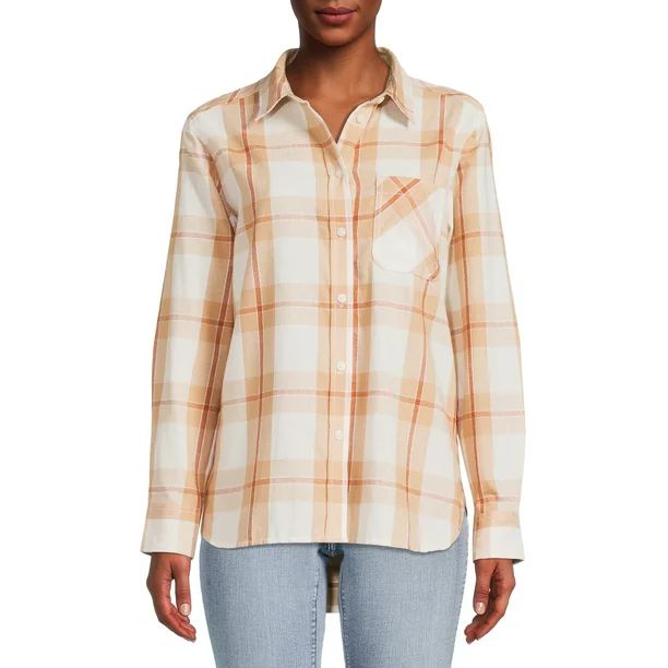 Time and Tru Women's Flannel Shirt - Walmart.com | Walmart (US)