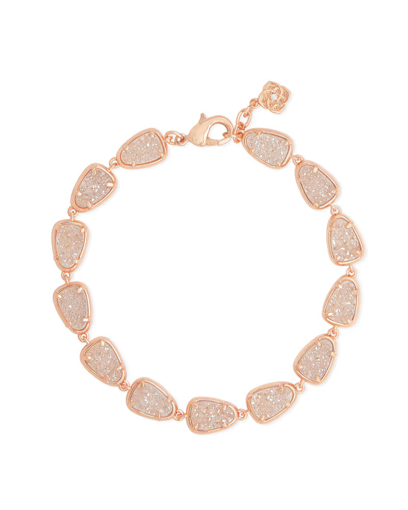 Susanna Rose Gold Link Bracelet in Sand Drusy | Kendra Scott