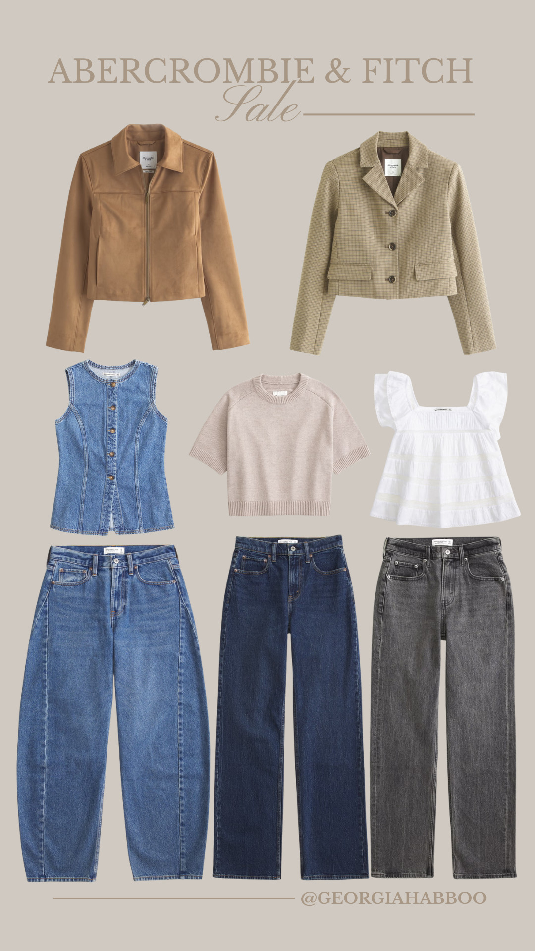 
Abercrombie & Fitch, A&F, Sale, New In, Suede Jacket, Blazer, Jumper, Ruffled Top, Denim Waistcoat, Barren Jeans, Blue Jeans, Black Jeans

 

 #LTKuk #LTKsummer #LTKsale