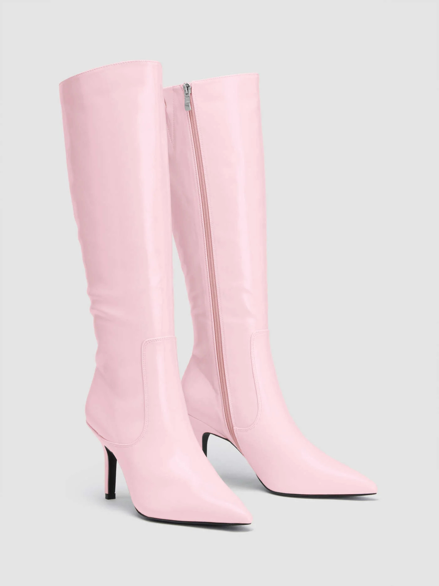 POINTED TOE STILETTO KNEE HIGH BOOTS... | Cider