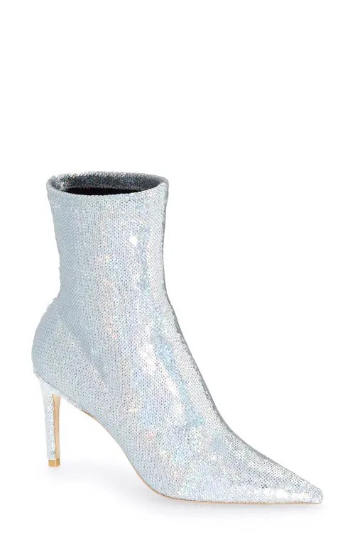 Stuart Weitzman Stuart 85 Sock Bootie in Iridescent at Nordstrom, Size 6.5 | Nordstrom