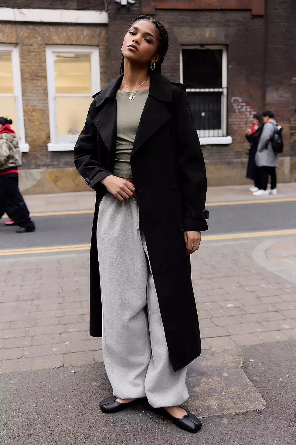 Light Before Dark Trench Coat Jacket - Black XL at Urban Outfitters | Urban Outfitters UK