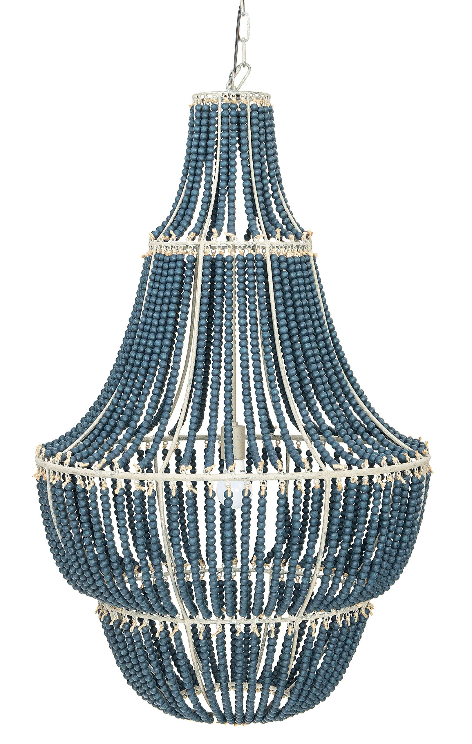 Metal Chandelier with Wood Beads | Amazon (US)