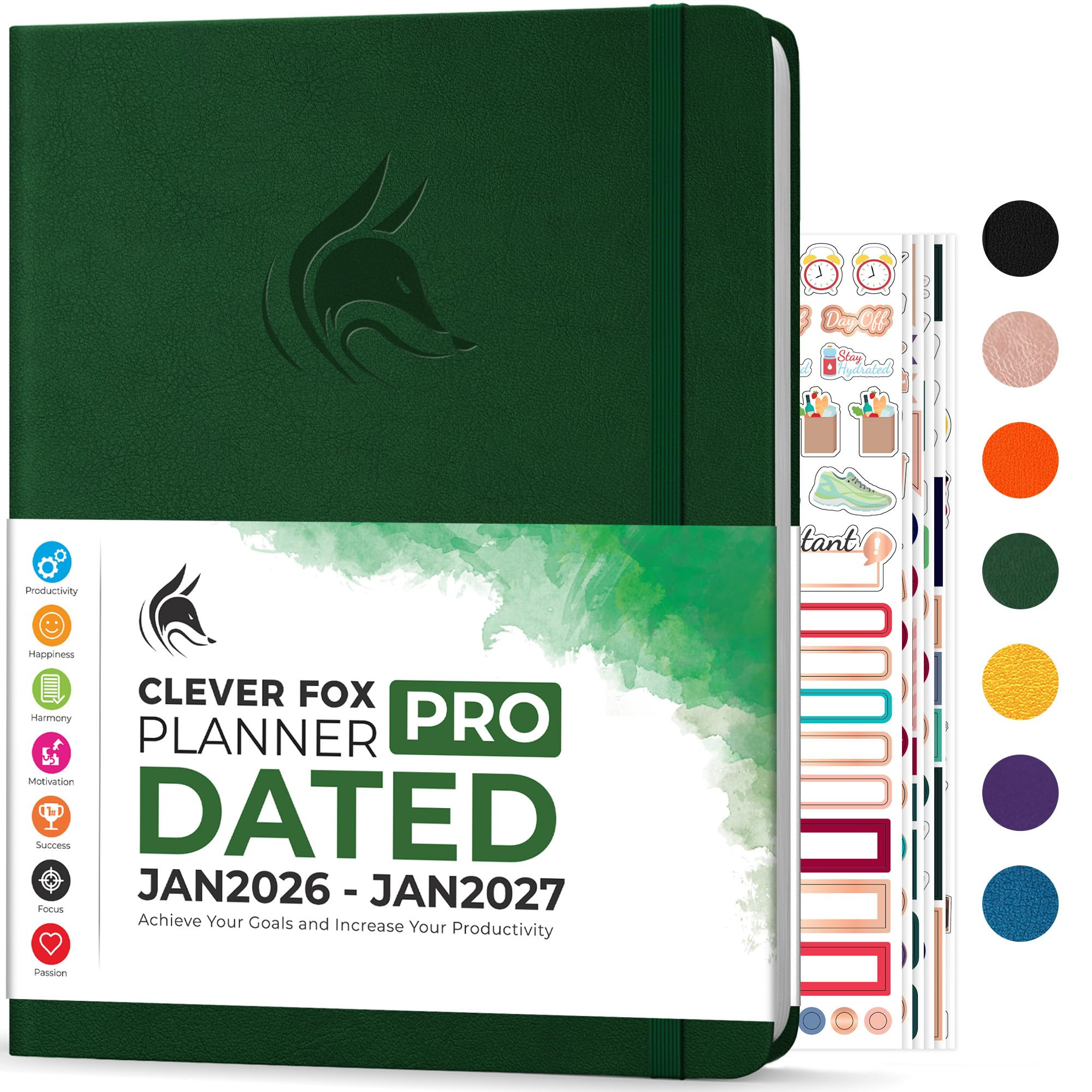 Clever Fox Planner PRO Dated (Jan 2026–Jan 2027) Weekly & Monthly Life Planner to Increase Prod... | Amazon (US)