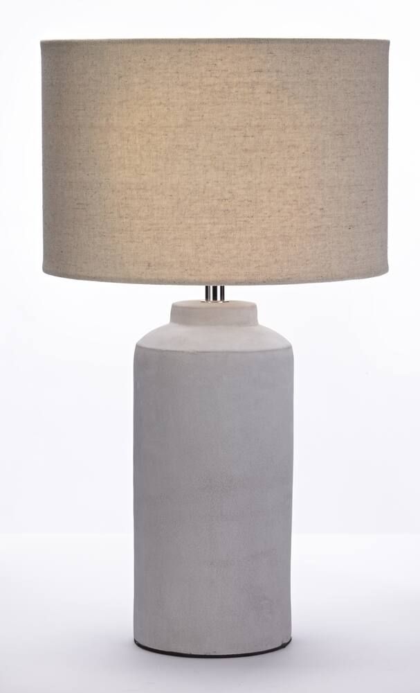 CANVAS Grayson Fabric Shade Table Lamp, 16-in, Chrome/Grey | Canadian Tire