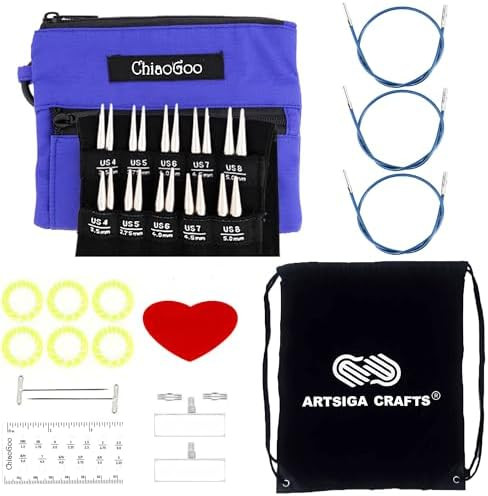 ChiaoGoo Twist Shorties Blue 2 & 3 Inch 7230-S Interchangeable Set | Amazon (US)