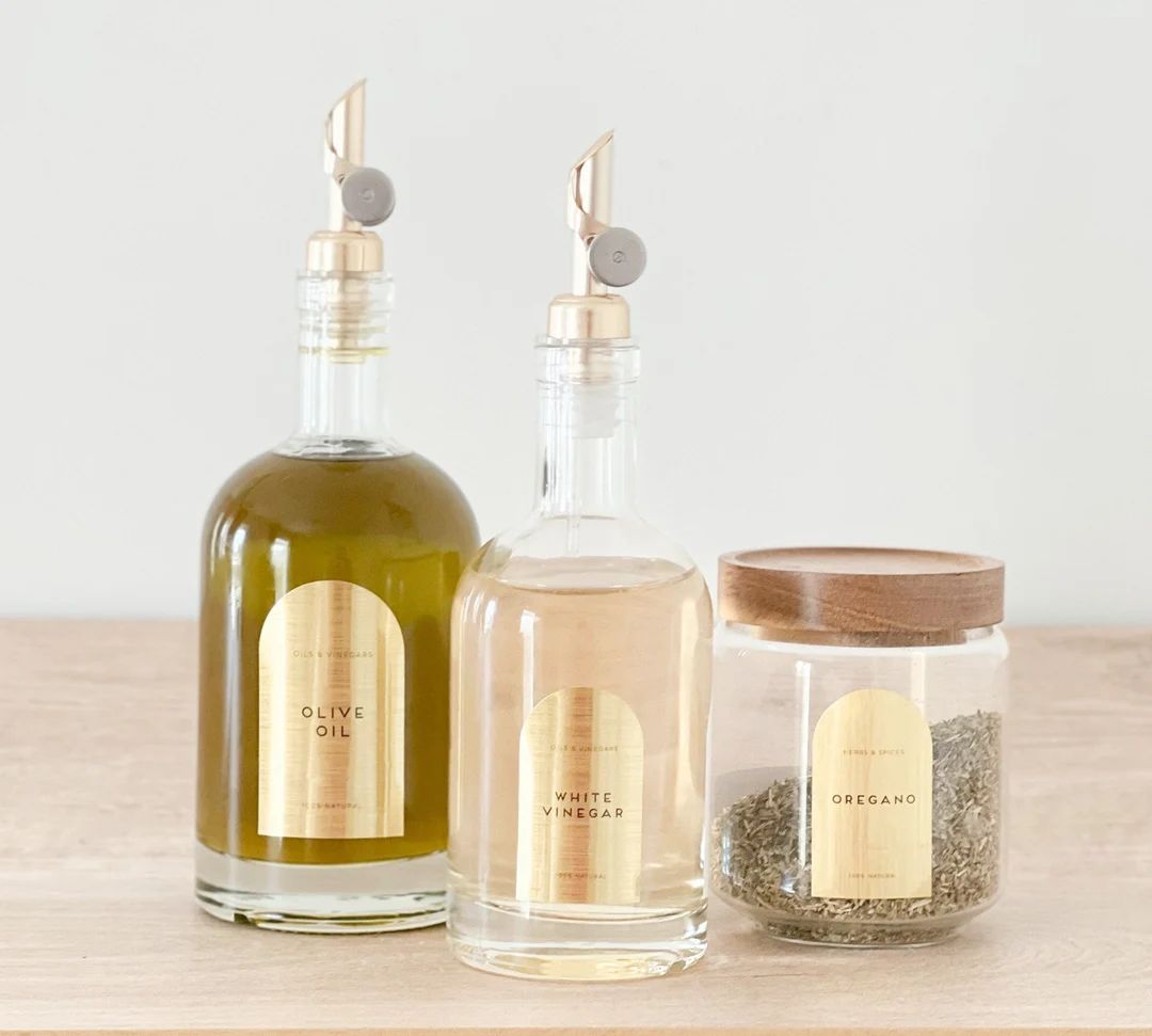Glass Bottles Olive Oil/Vinegar Pourer Storage Bottle 200ml , 500ml and 700ml  Reusable Organise ... | Etsy (UK)