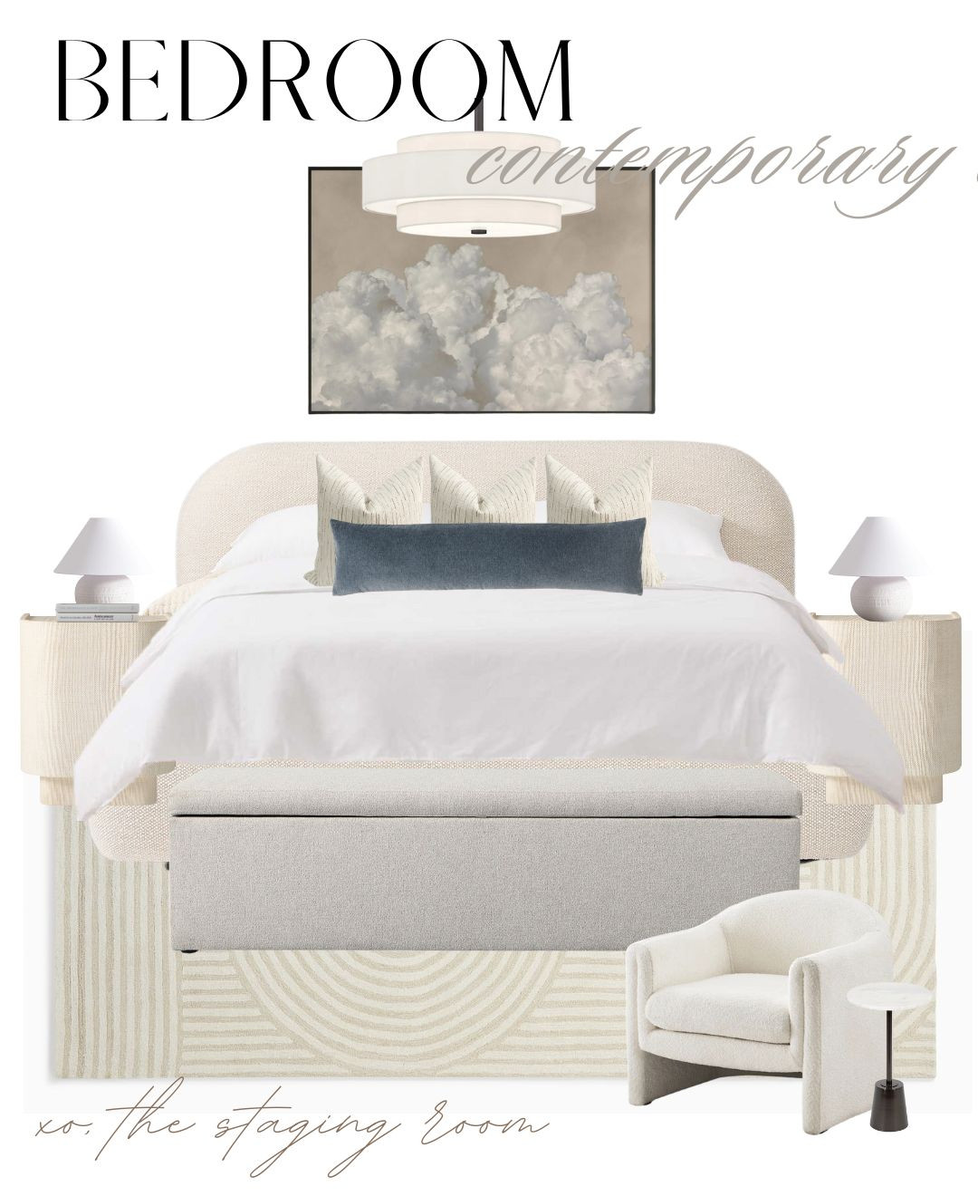 Chic & Contemporary Bedroom 

#LTKhome #home #bedroom #bed #bench #storagebench #rug #bedroomrug #accentchair #nightstands #storagenightstand #pillows #chandelier #interiordesign #homedecor #contemporarydesign #westelm #wayfair #bedroomfurniture #bedroomdesign

#LTKcanada #LTKsale #LTKcasa 

 #LTKcanada #LTKsale #LTKcasa
