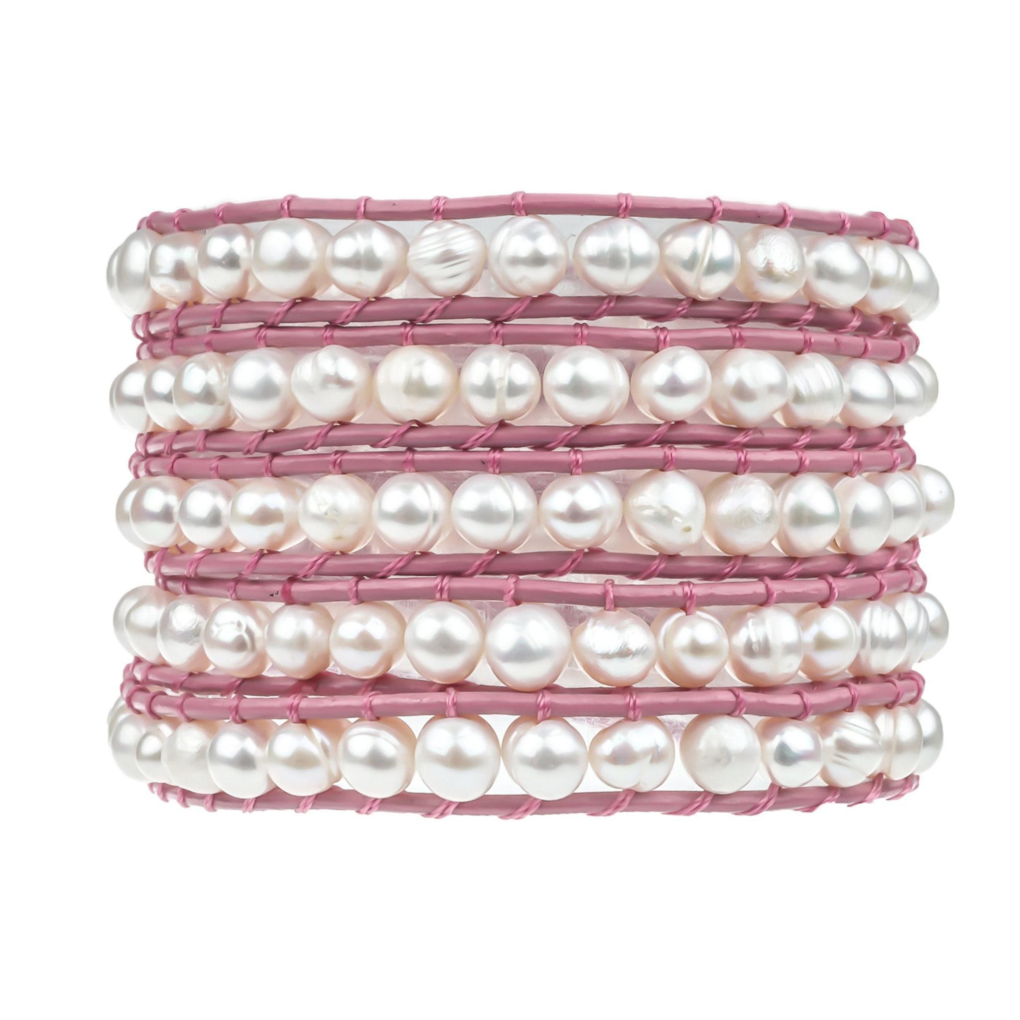 Freshwater Pearls on Pink | Victoria Emerson