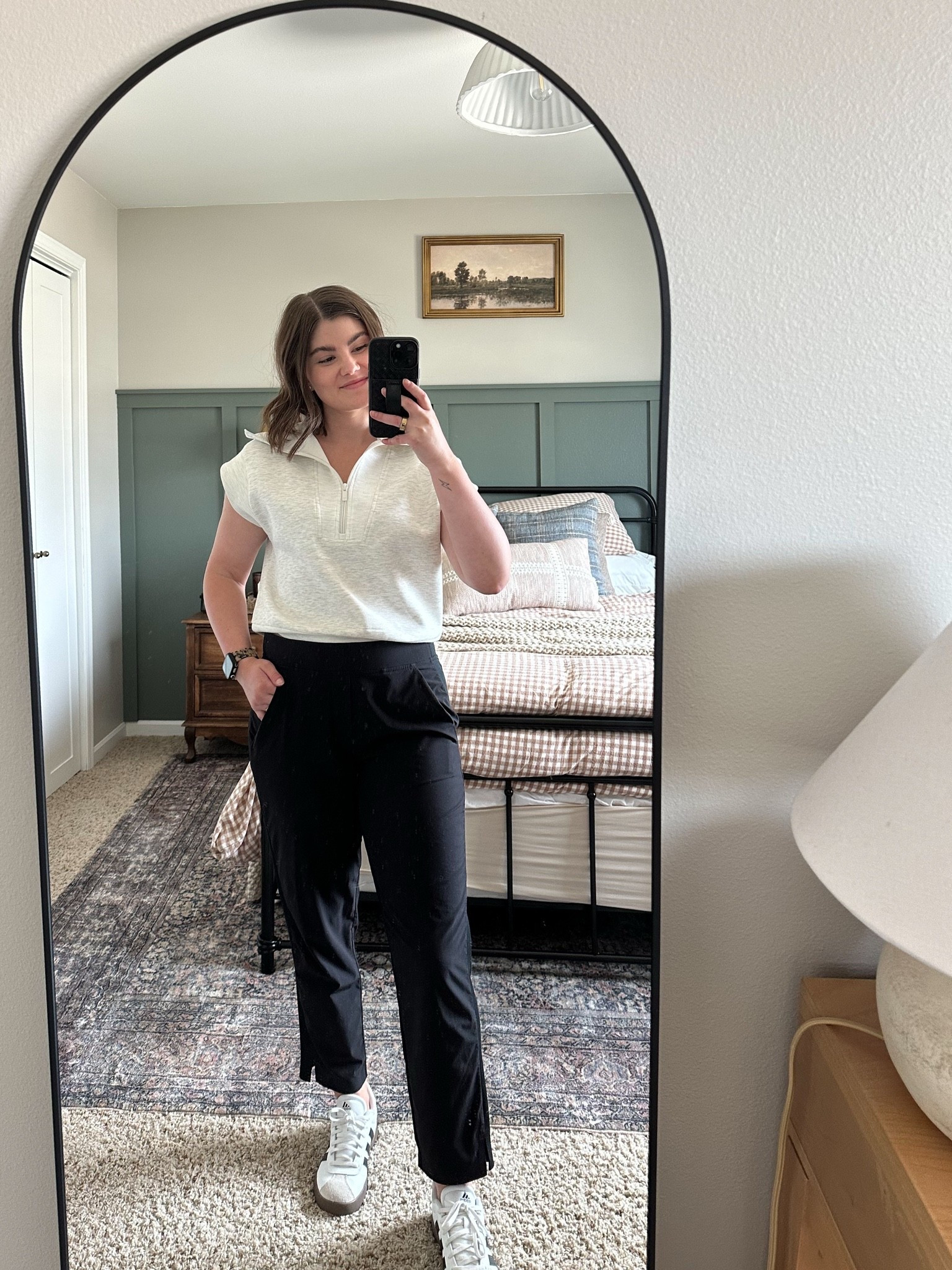 fall outfit, teacher outfit, back to school, petite fashion, Athleta Brooklyn joggers, short sleeved quarter zip, adidas court sneakers, neutral outfit, target fashion

#LTKootd #LTKPetite #LTKWorkwear