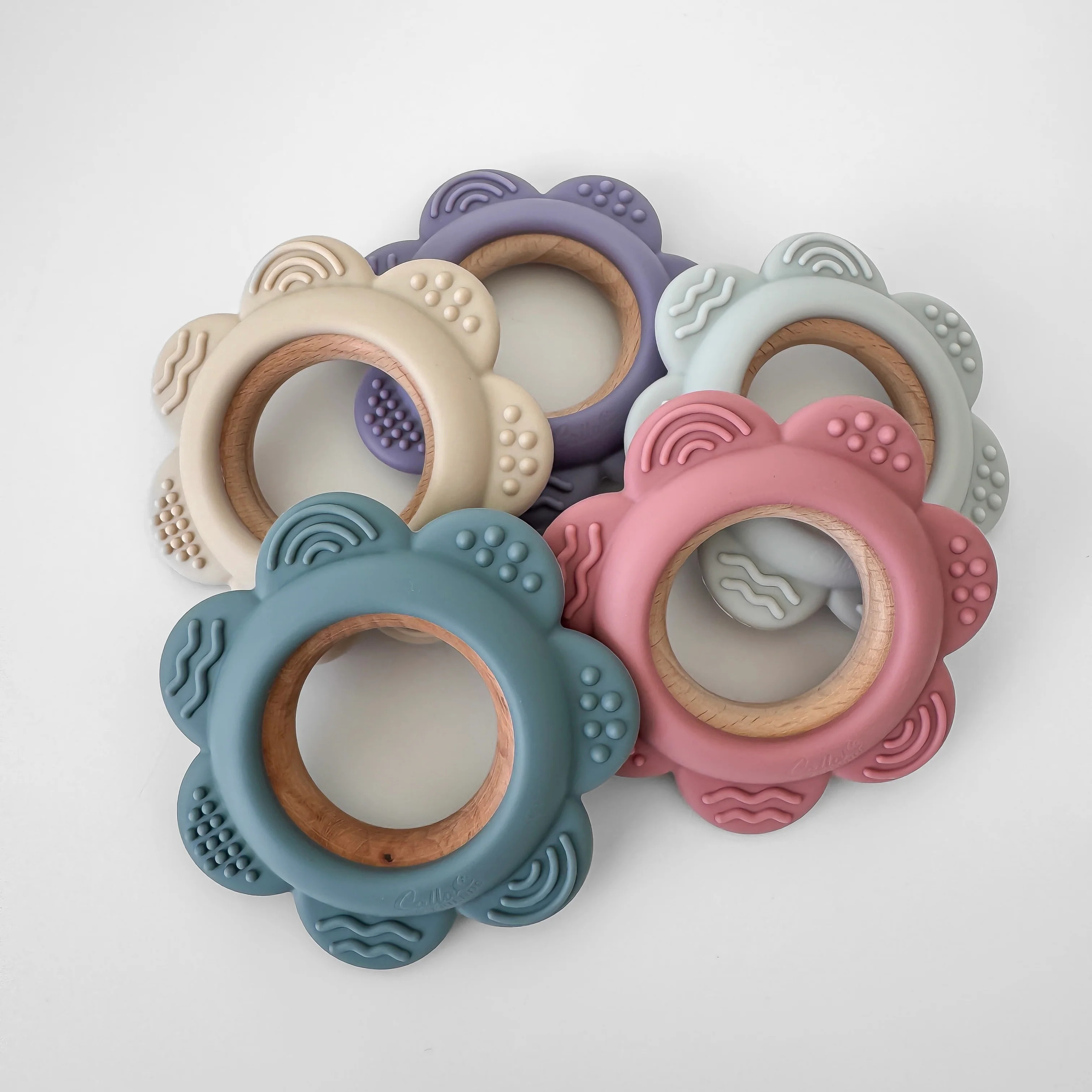 Garden Party Teether Collection - Silicone & Beechwood Flower | Calla & Friends
