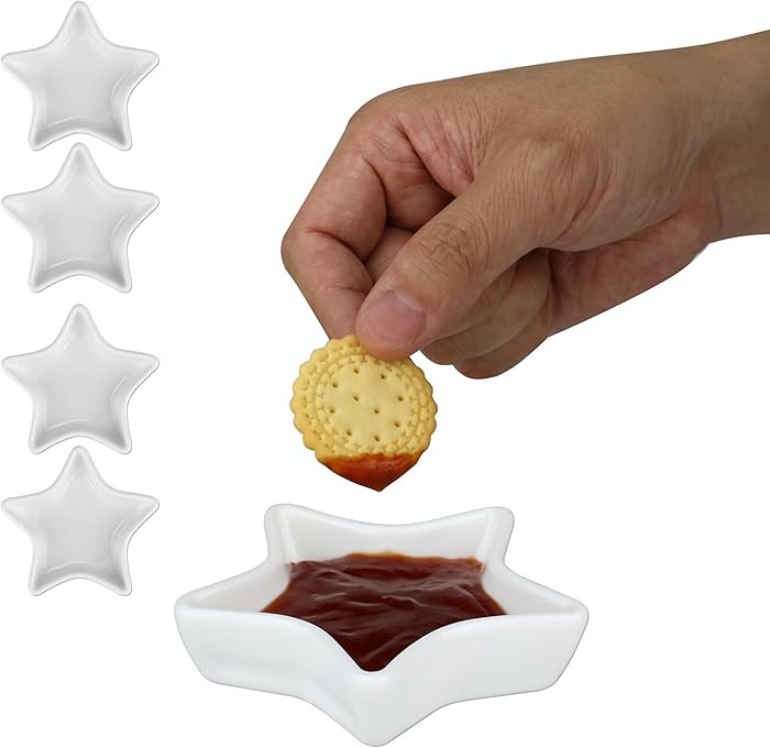 EIKS 4 Pack Ceramic Dipping Bowls Side Dishes for Serving ketchup Wasabi Condiments Appetizer Sna... | Amazon (US)