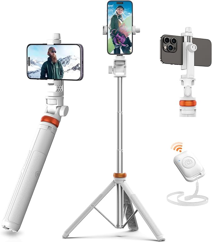 EUCOS 62" Tripod for Phone, Newest Selfie Stick Tripod with Remote & Lightweight Phone Tripod, So... | Amazon (US)