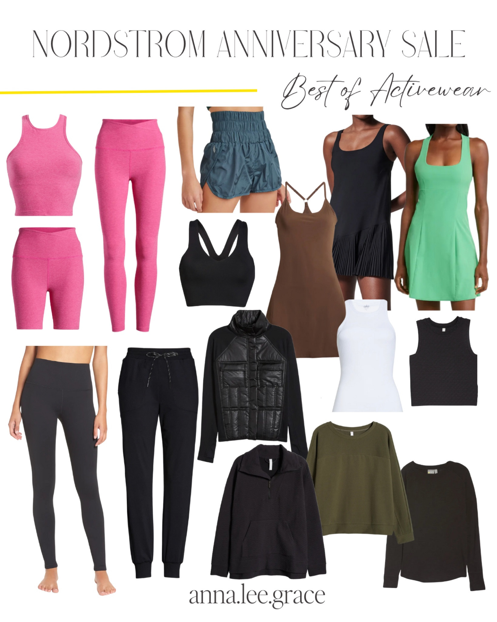 Nordstrom anniversary sale - activewear - athletic dress - workout gear - leggings - activewear set - free people - running shorts - running jacket 

#LTKxNSale #LTKsalealert #LTKFitness