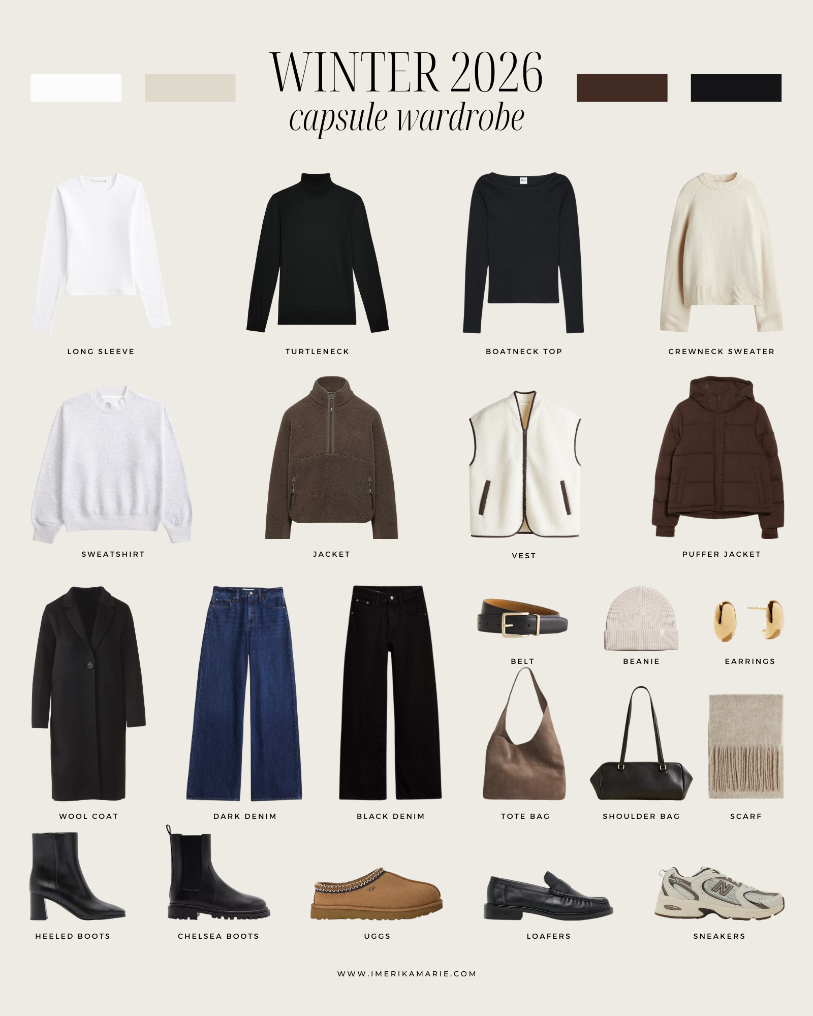 Winter Capsule Wardrobe. winter outfit. winter jeans. winter shoes. winter capsule. winter 2026. puffer jacket. boots. uggs. loafers. sneakers. winter capsule shoes. 

 

#LTKootd #LTKSeasonal #LTKWorkwear