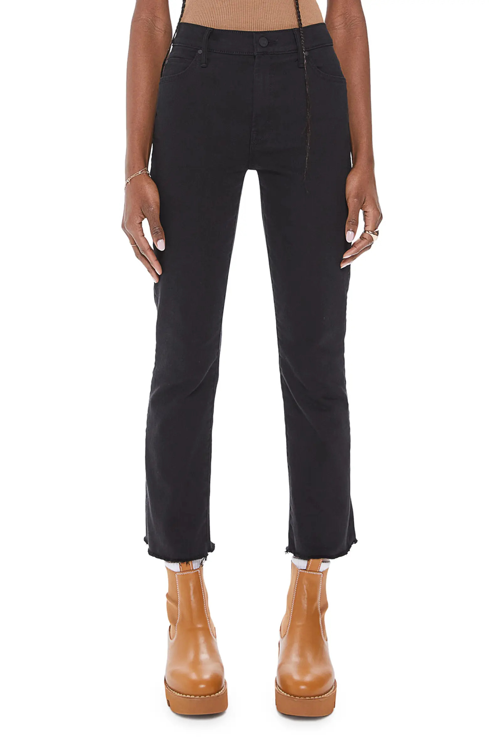 MOTHER The Rascal High Waist Fray Hem Ankle Jeans | Nordstrom | Nordstrom