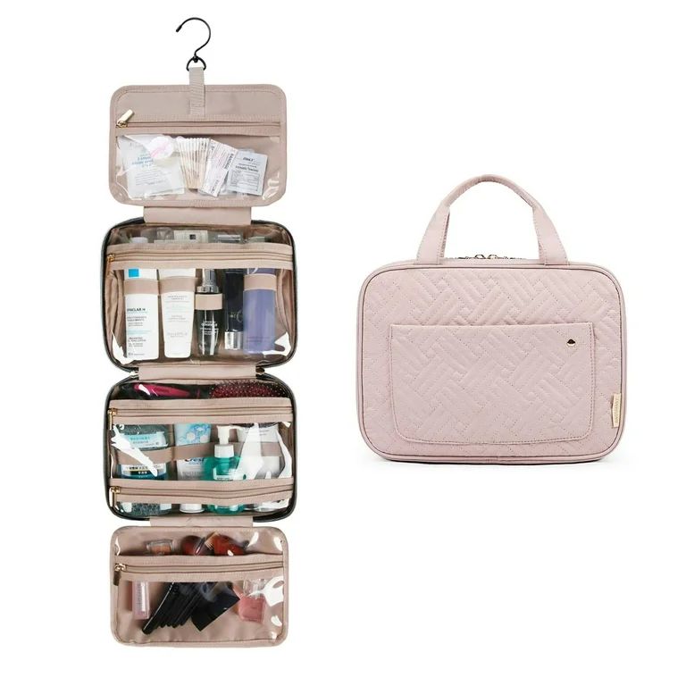 Coolmade Toiletry Bag Travel Bag with Hanging Hook, Water-resistant Makeup Cosmetic Bag Travel Or... | Walmart (US)