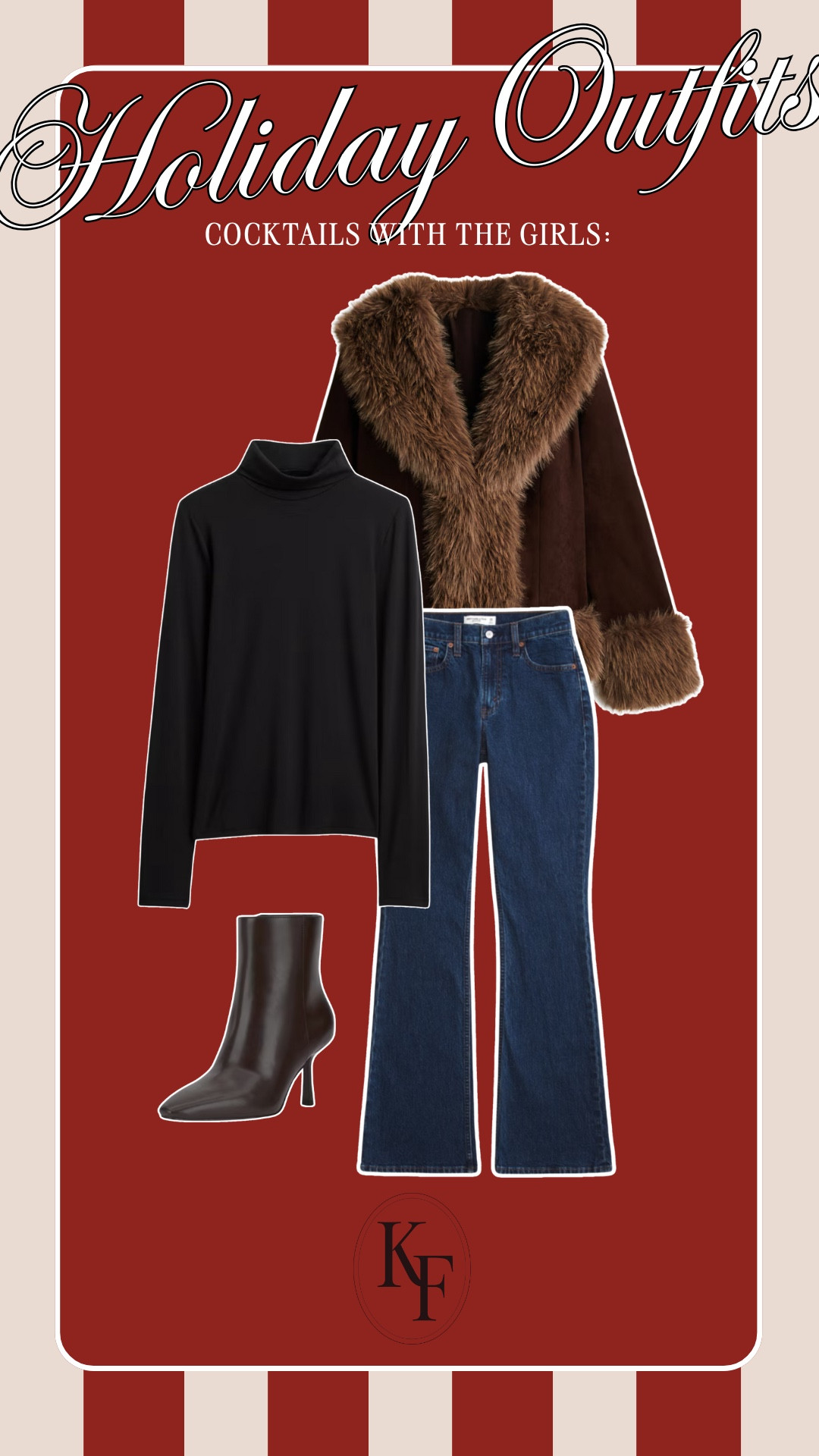 Holiday outfit idea for drinks with the girls or a casual cute Christmas party!

Styled this black turtleneck go with a fur lined suede coat. Wear your fave denim and black or brown booties!

#LTKHoliday #LTKootd #LTKSeasonal
