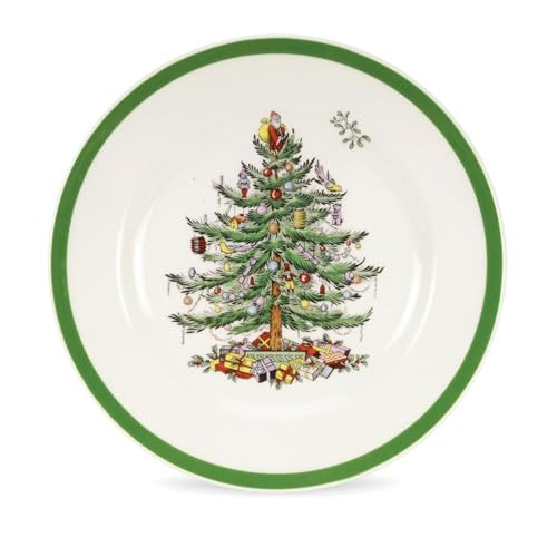 Spode 7.25" Salad Plate - Christmas Tree Design | Stoneware - Dishwasher, Microwave, Freezer Safe | Holiday Dinnerware Décor - Gifting Ideas, Gathering Serveware - Round Serving Dish | Amazon (US)