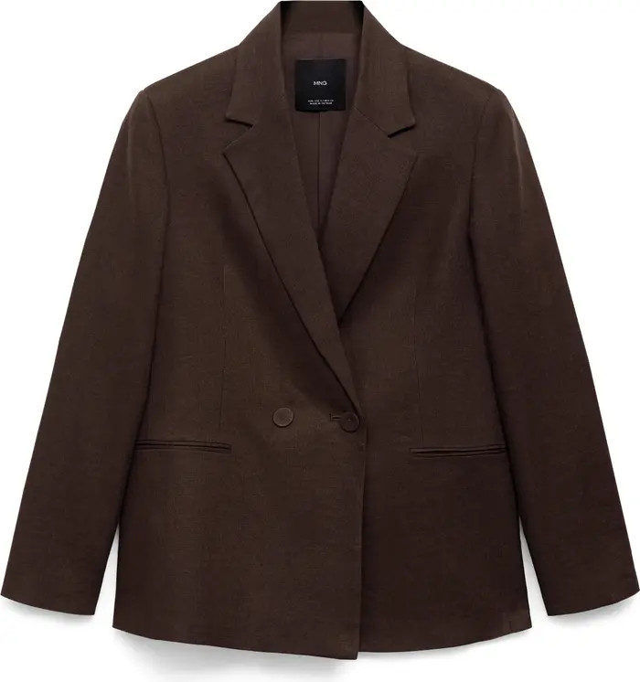MANGO Tempoli Linen Blazer | Nordstrom | Nordstrom