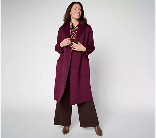 Carla Rockmore Collection Regular Open Front Car Coat | QVC