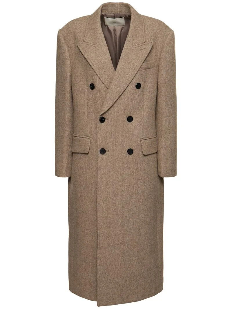 Unisex double-breast tailored wool coat | Luisaviaroma