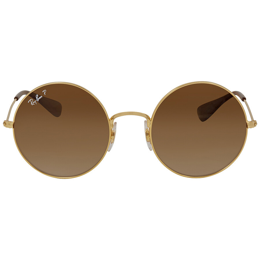 Ray Ban Ja-jo Polarized Brown Gradient Round Ladies Sunglasses RB3592 001/T5 50 | Jomashop.com & JomaDeals.com