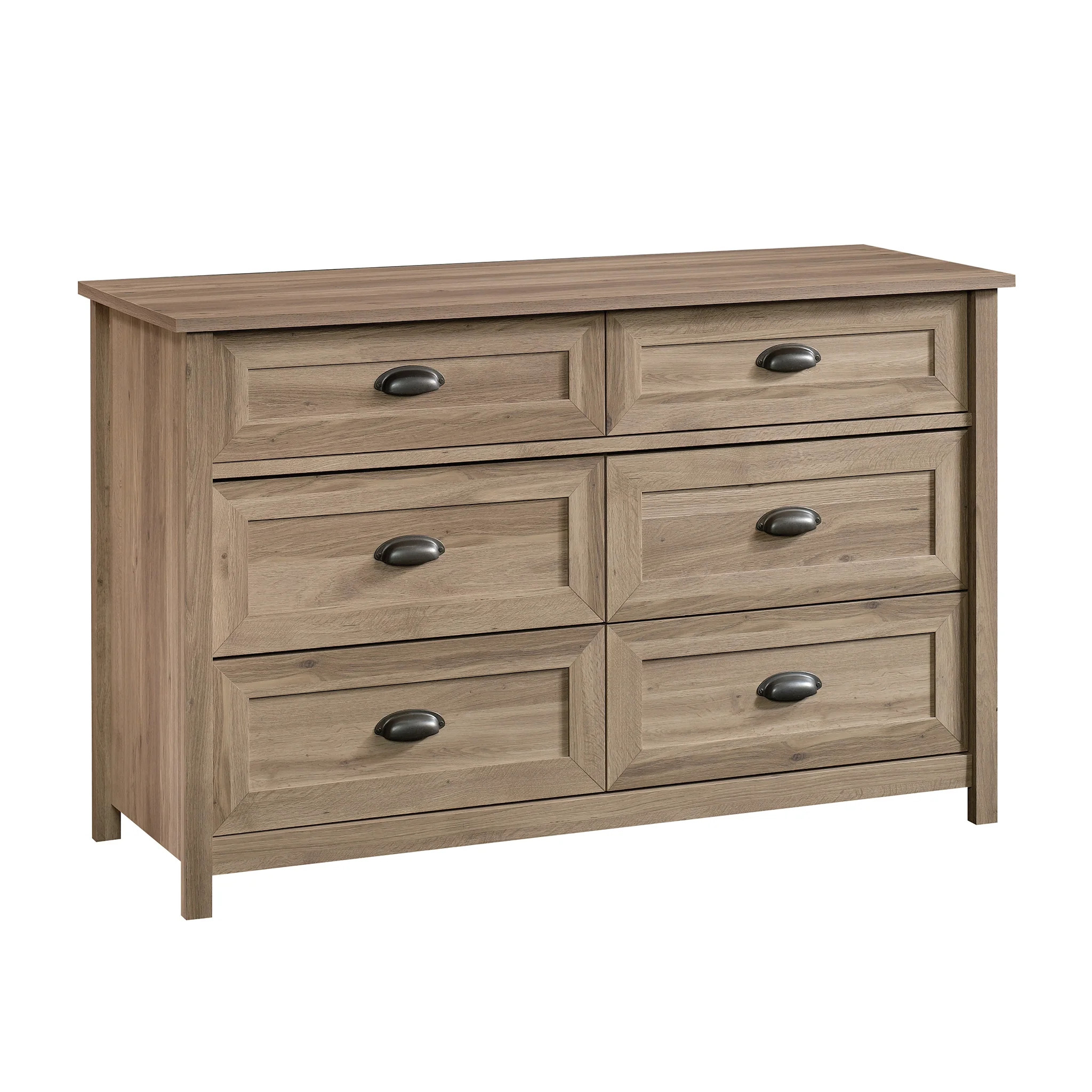 Sauder County Line 6-Drawer Dresser, Salt Oak Finish | Walmart (US)