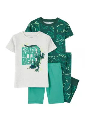 Carter's Toddler Boys 4 Piece Lizard Pajama Set, 5T | Belk