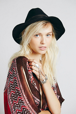Ophelie Hats Womens Wrapped Leather Band Hat | Free People