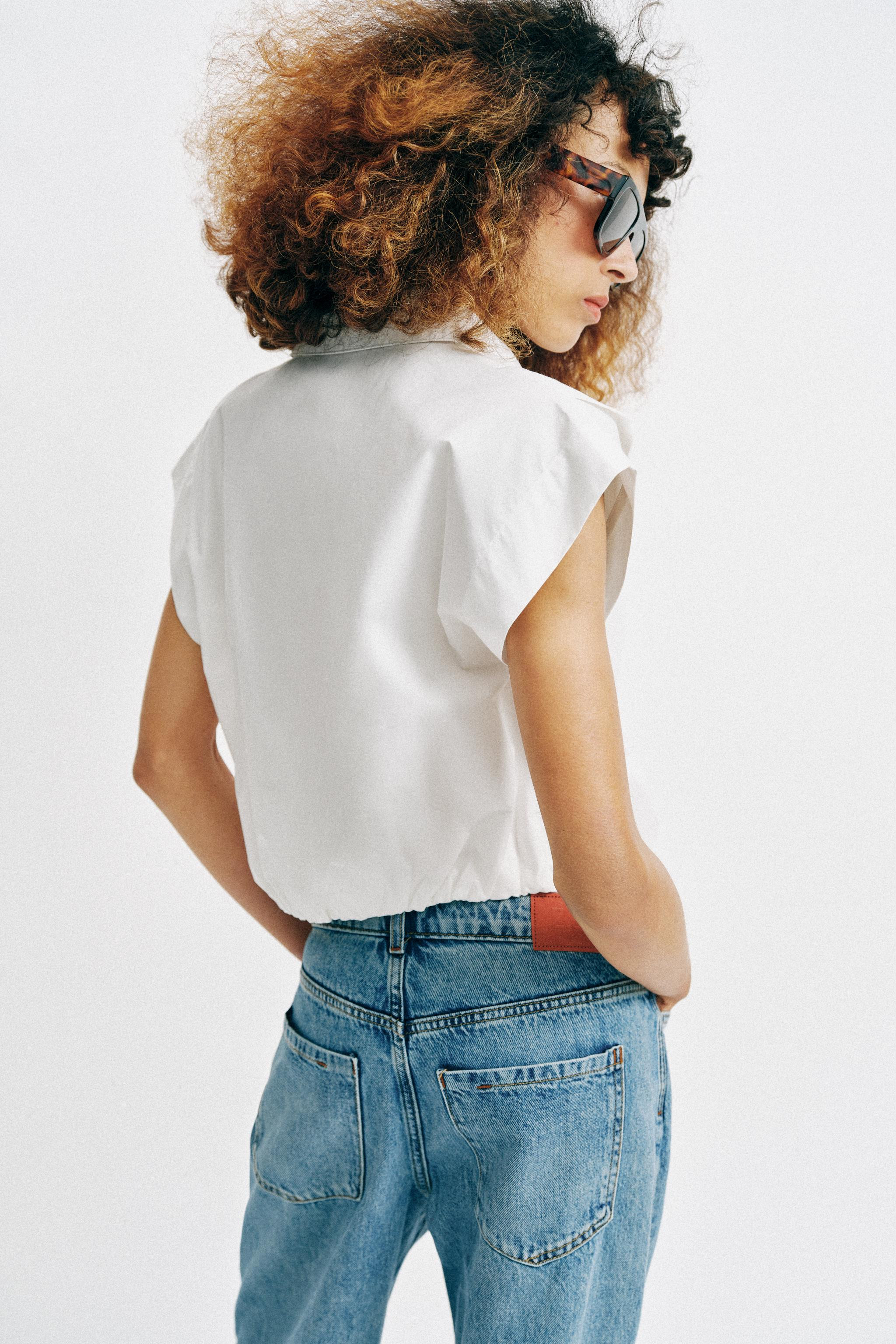 BALLOON CROPPED SHIRT | Zara US