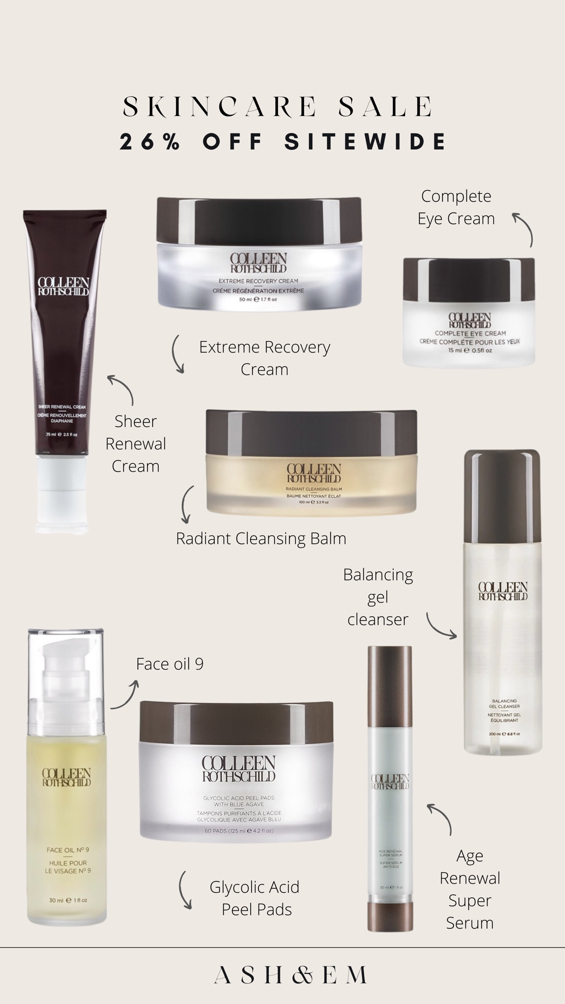 Skincare sale - 26% off sitewide!!!

#LTKbeauty #LTKsalealert #LTKfindsunder100