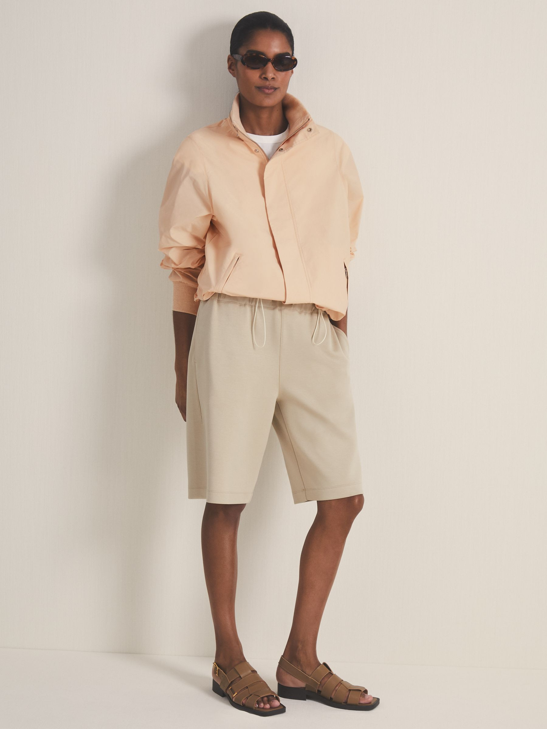 Reiss | Les 100 Ciels Technical Jacket in Neutral | Reiss US