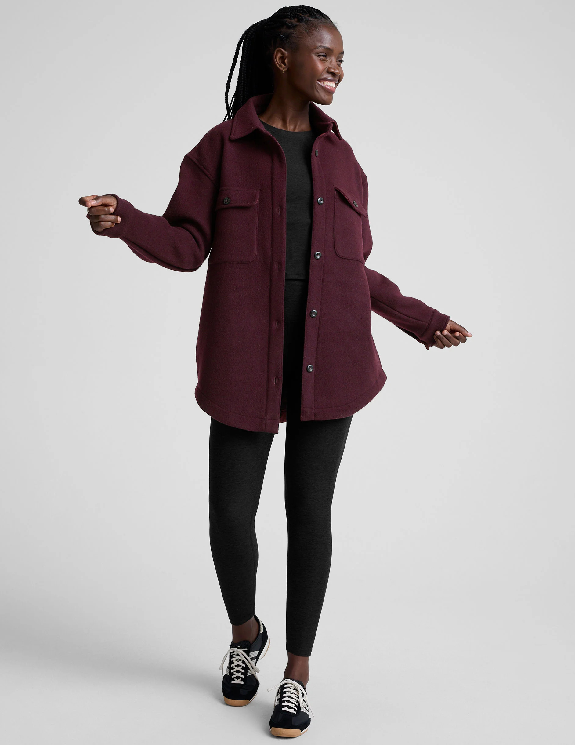 Insulated Wool Shirt Jacket | Beyond Yoga | Beyond Yoga