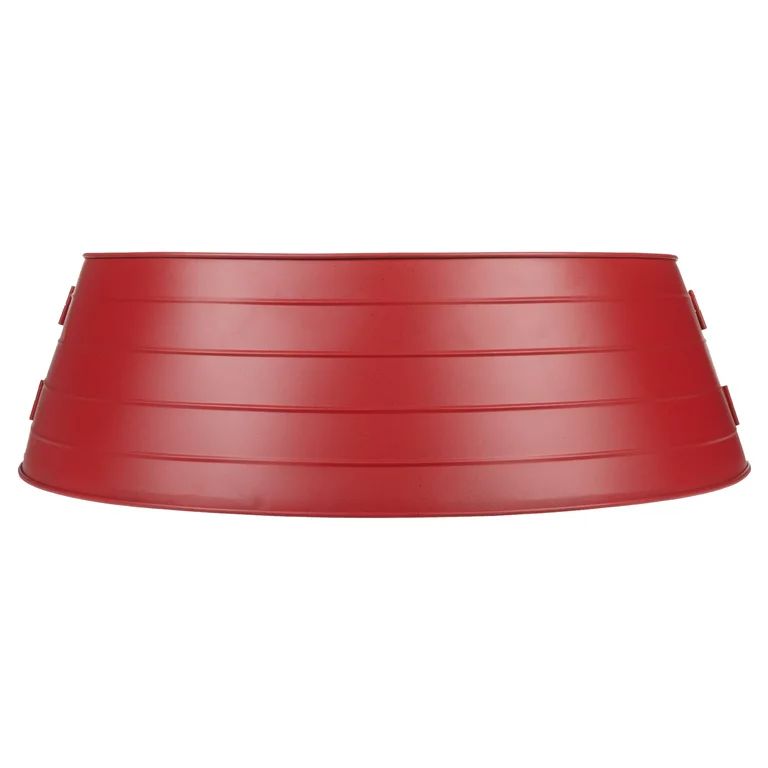 Holiday Time Red Tree Metal Tree Collar with Stripes, 27" | Walmart (US)