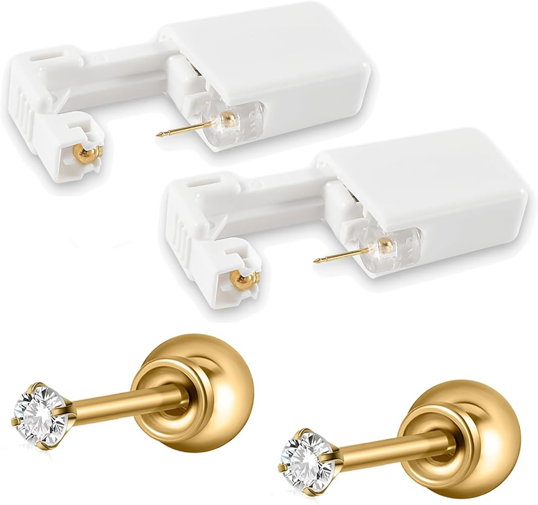 PAIR Disposable Sterile Ear Piercing Unit Ear Cartilage Tragus Helix Piercing Gun More Safety Pie... | Amazon (US)