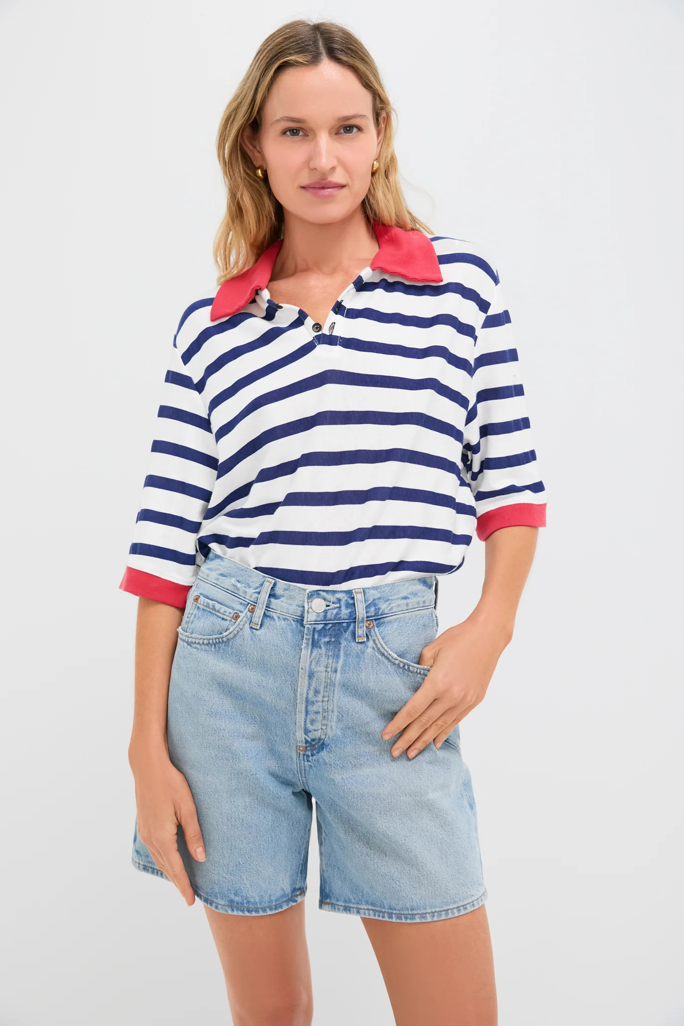 Navy Thin Stripe Polo | Tuckernuck (US)