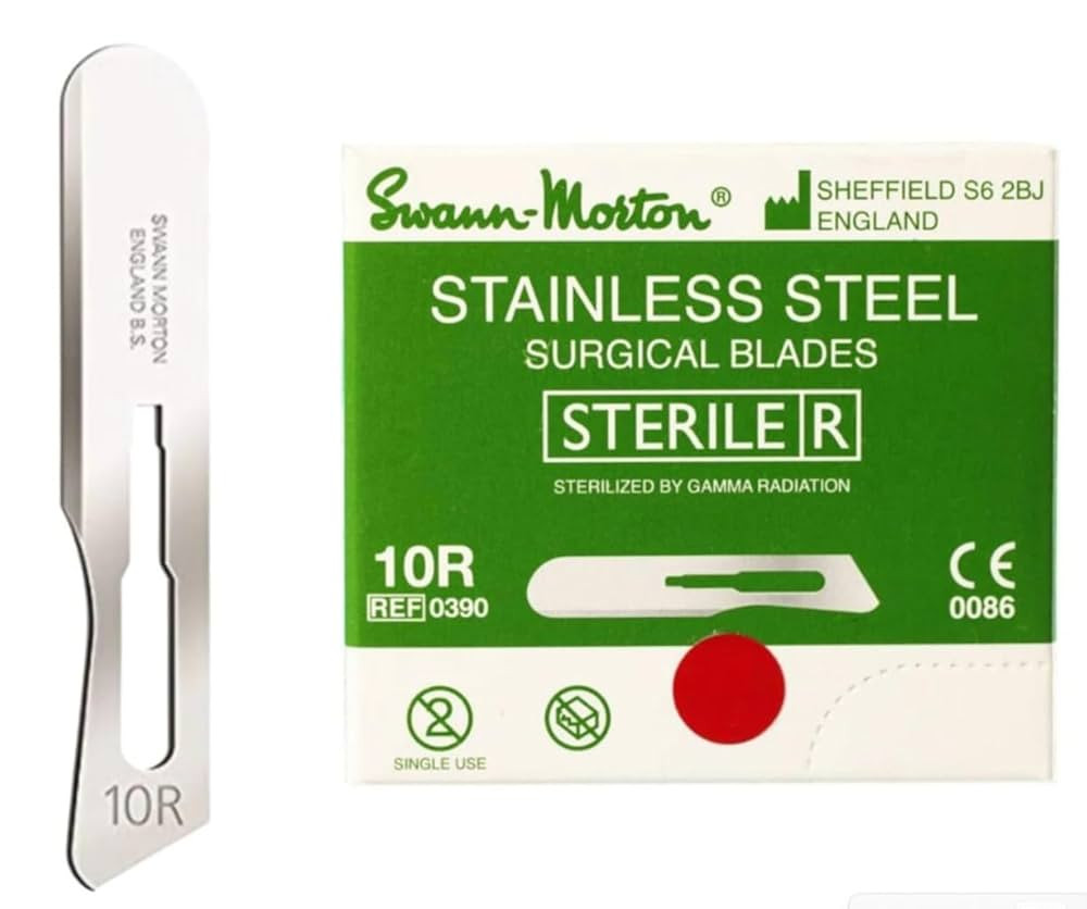 Swann Morton Surgical Scalpel Blade #10R - Sterile Dermaplane Blade for Face, Dermaplaning for Wo... | Amazon (US)