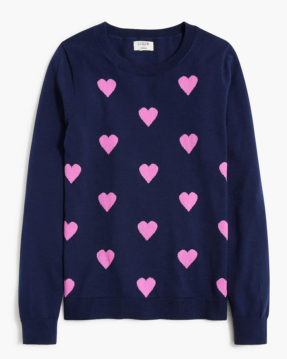 Allover hearts Teddie sweater | J.Crew Factory