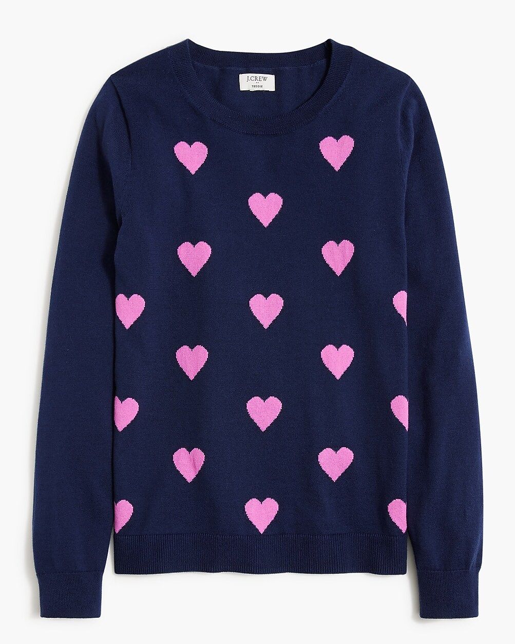 Allover hearts Teddie sweater | J.Crew Factory