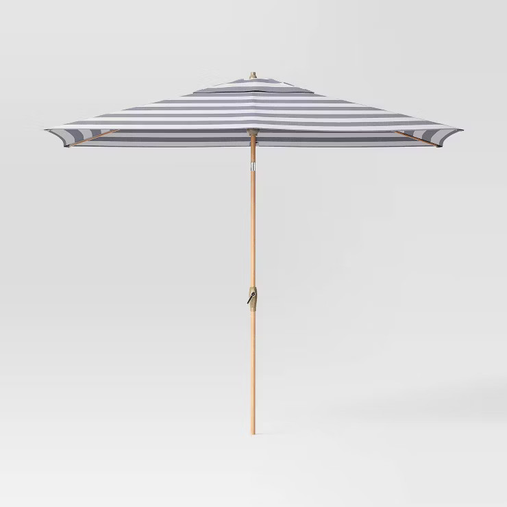 10'x6' Rectangular Market Patio Umbrella - Light Wood Pole - Threshold™ | Target