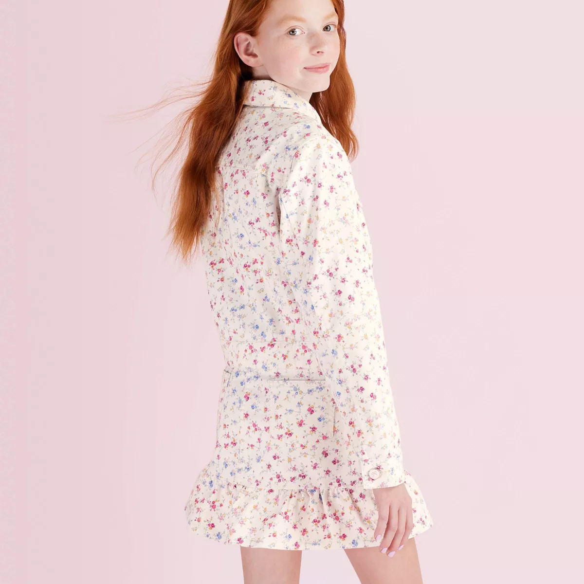 Girls' Grace Sunrise Patchwork Denim Jacket - LoveShackFancy x Target Cream XXL | Target