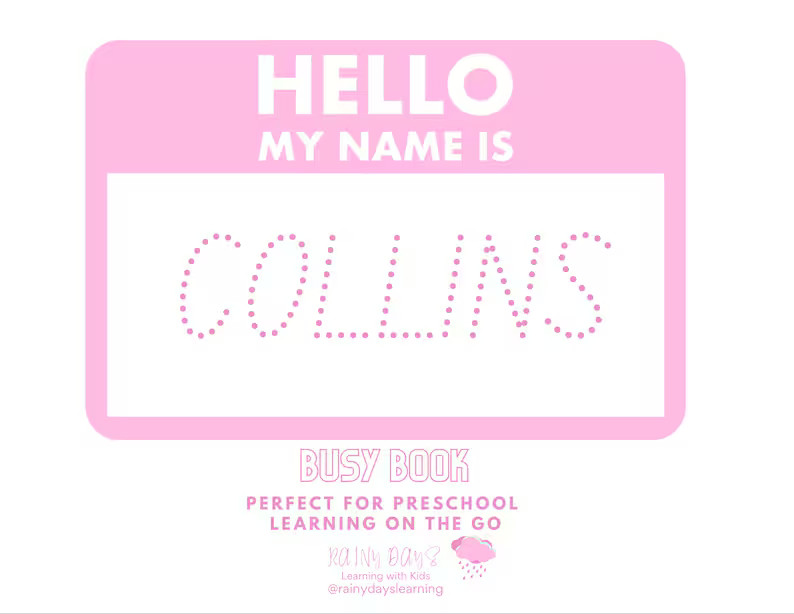 Personalized Preschool Busy Book | Etsy (US)