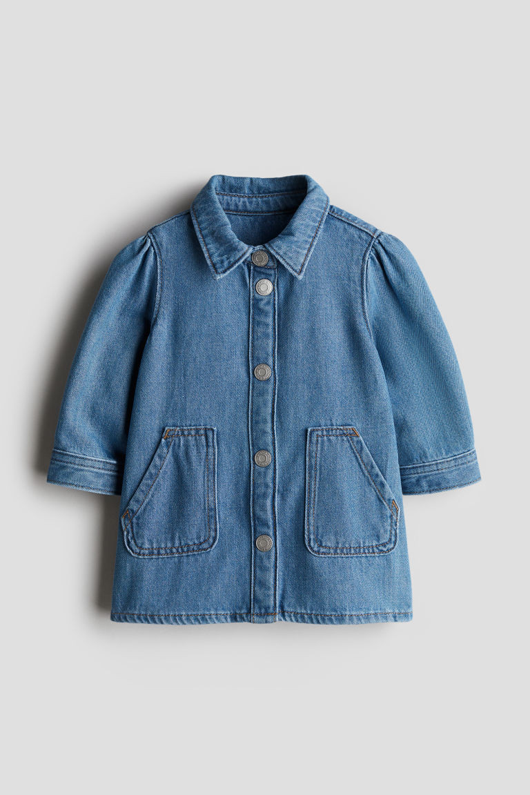 H & M - Denim Shirt Dress - Blue | H&M (US + CA)