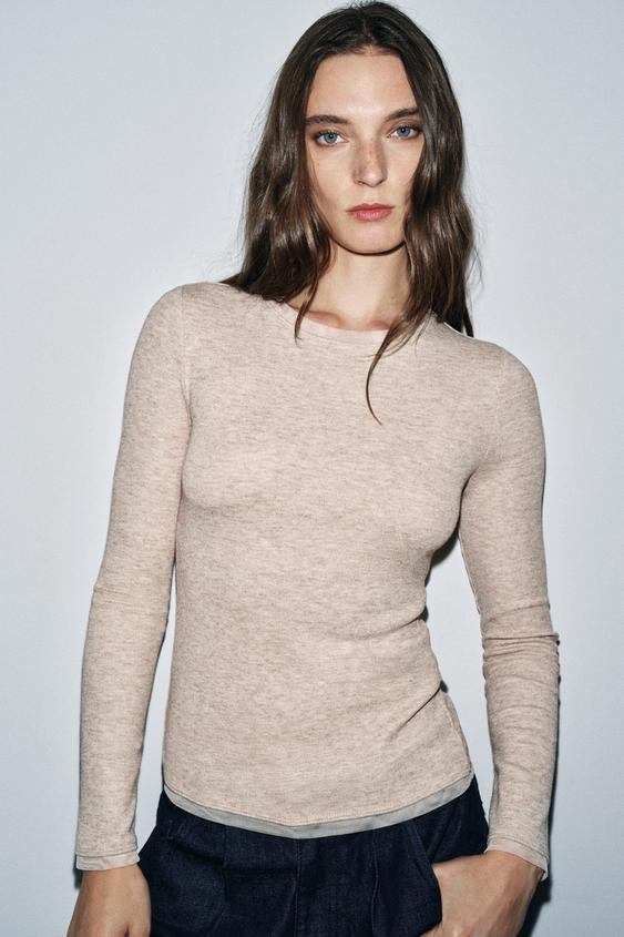 TULLE TRIM T-SHIRT | Zara US