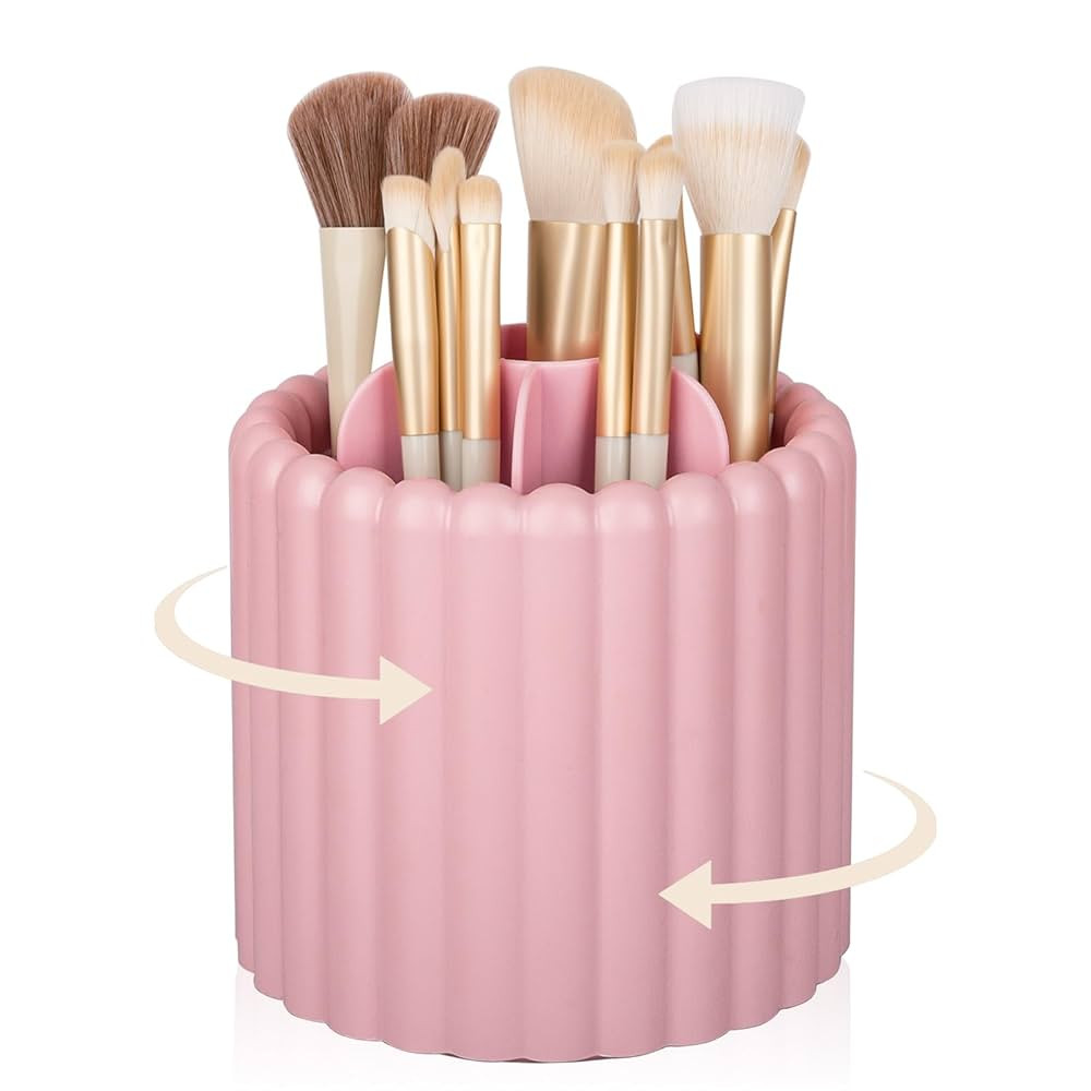 Anyoifax 360 Rotating Makeup Brush Holder 7 Slots Make Up Brush Organizer Removable Spinning Cosm... | Amazon (UK)