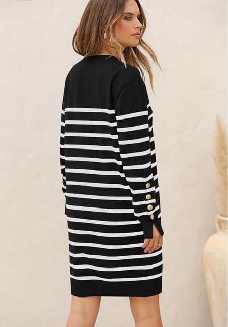 Striped sweatshirt dress 

#LTKOver40 #LTKFindsUnder50 #LTKFindsUnder100