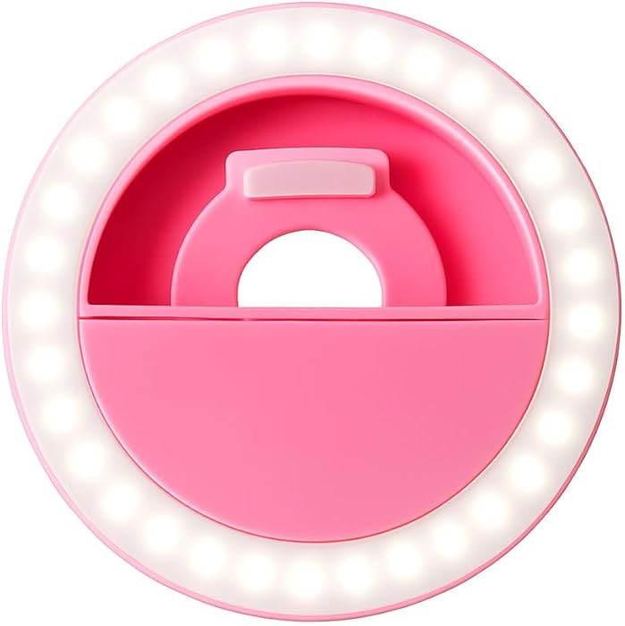 LED Selfie Ring Light with Clip – 3.5 Inch, Rechargeable, Portable for TikTok, YouTube & Zoom ... | Amazon (US)