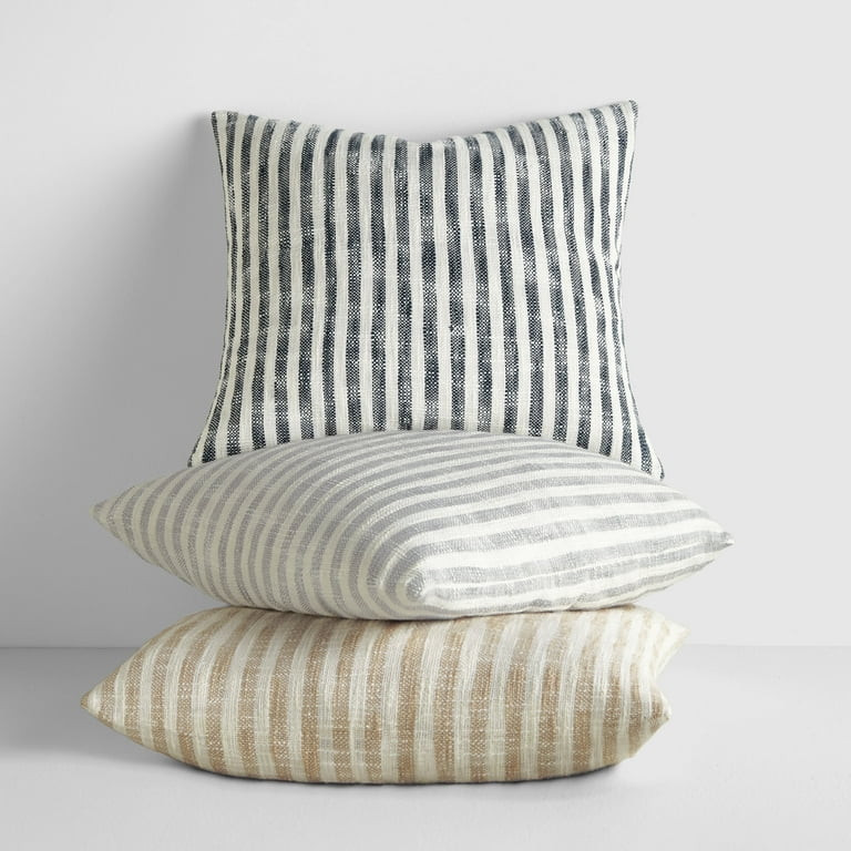 Cotton Slub Textured Throw Pillow in Bengal Farmhouse Stripe by Comfort Canopy | Walmart (US)